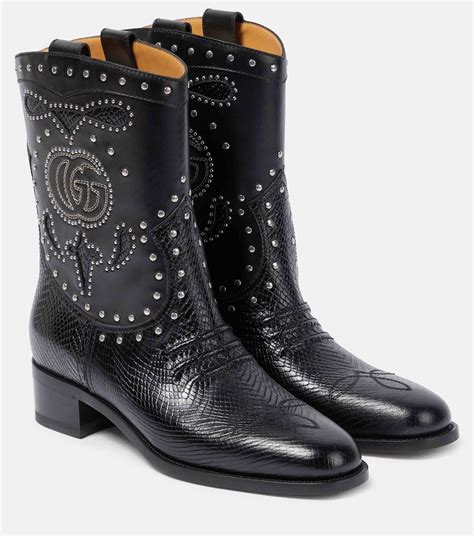 gucci pearl boot|gucci cowboy boots.